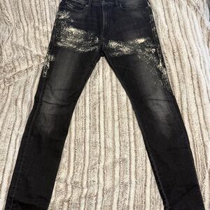 Diesel Black Slim Paint-Effect Skinny Jeans